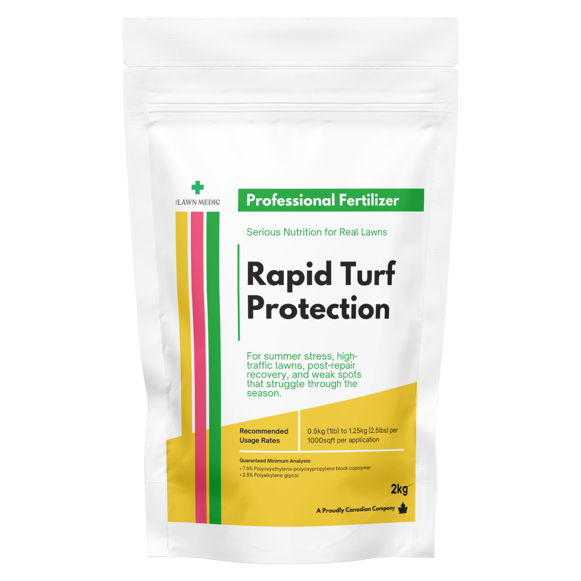 Wetting agent Rapid Turf Protection fertilizer bag