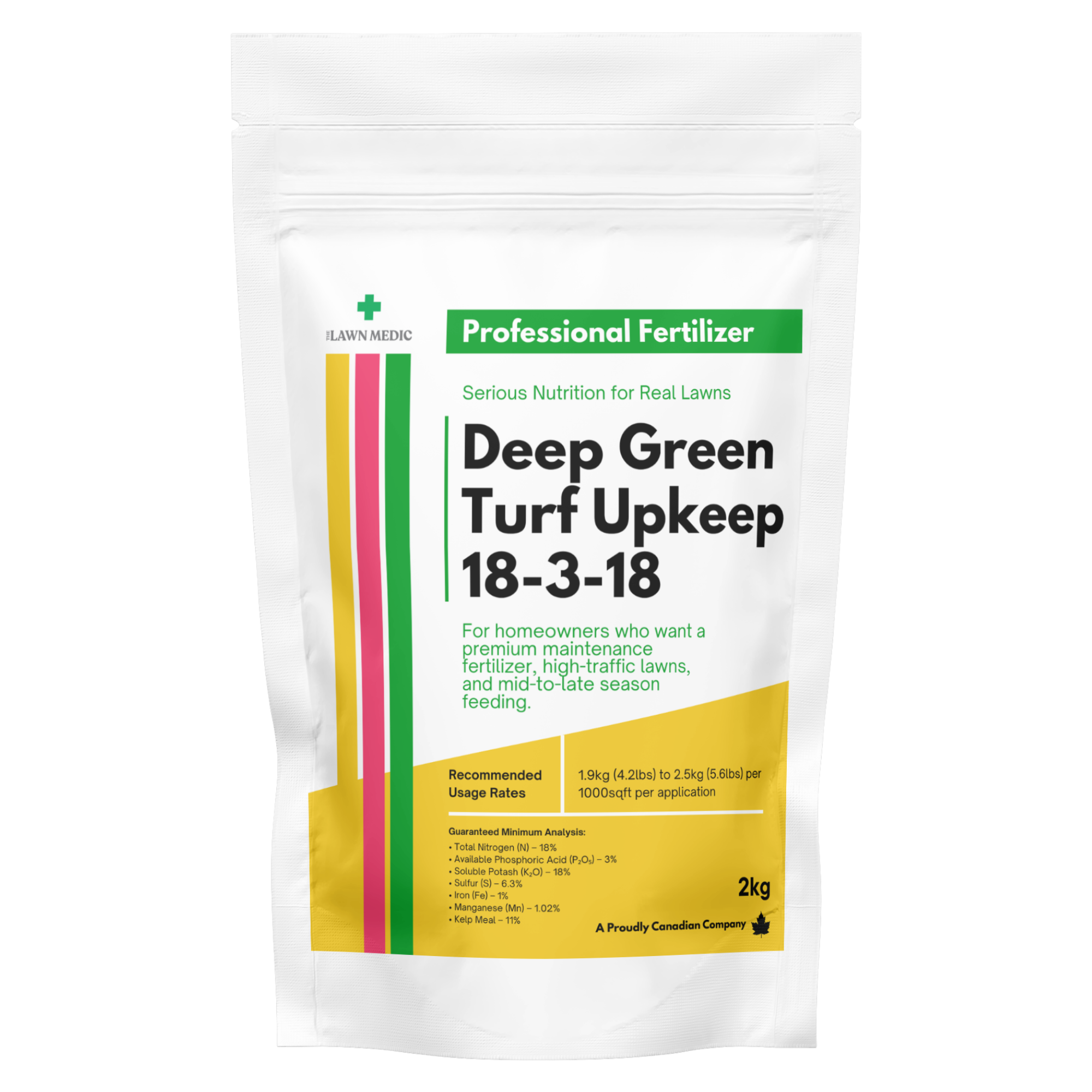 Deep green fertilizer bag 18-3-18